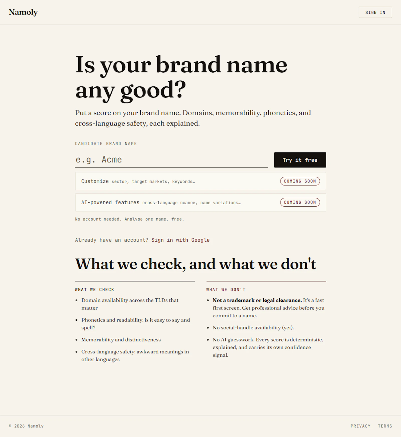 Namoly screenshot 1