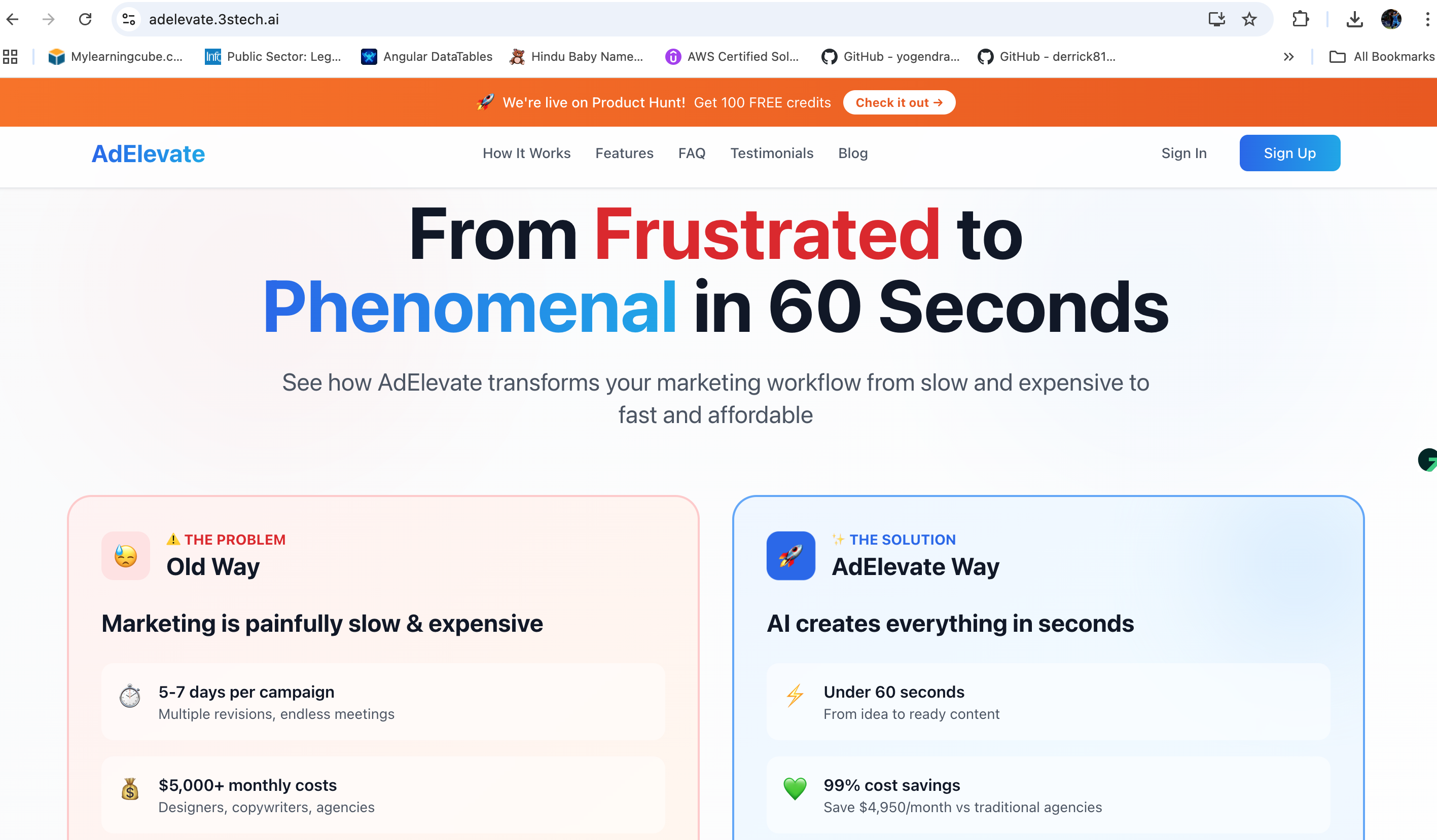 AdElevate - Main product screenshot demonstrating key features and user interface