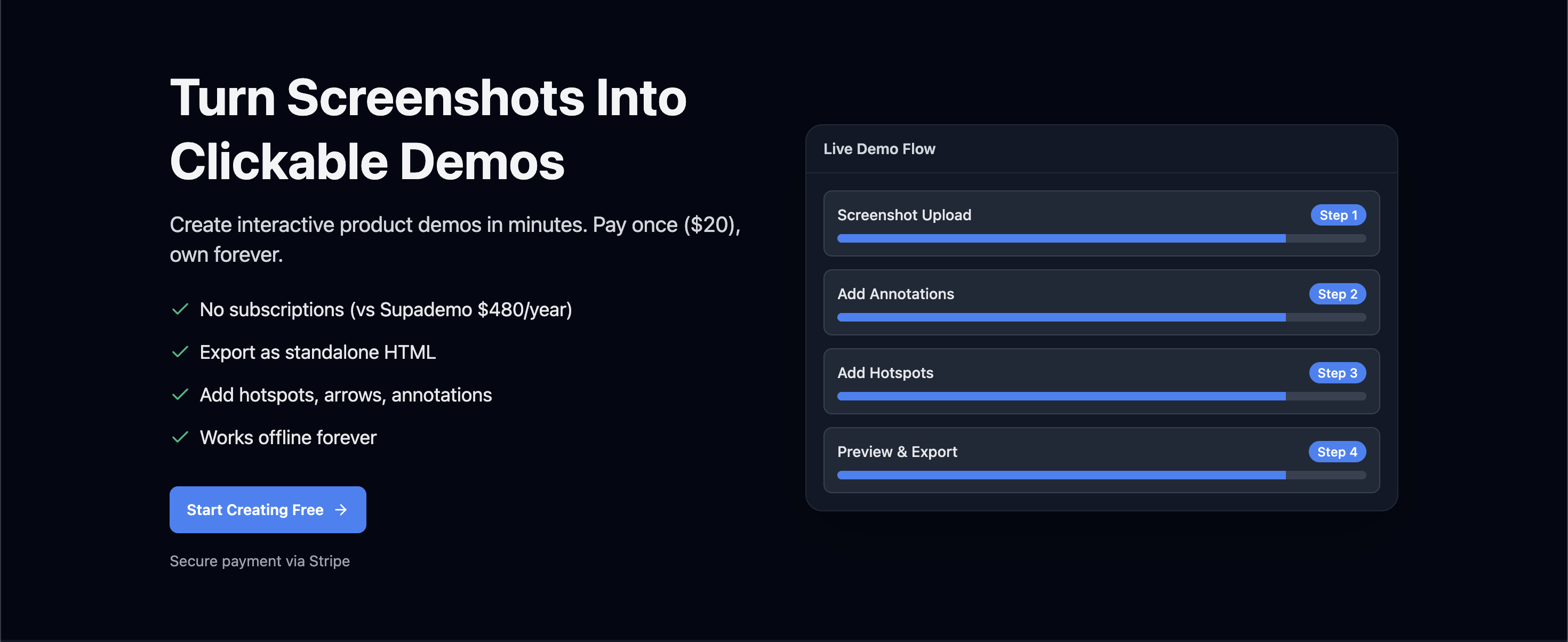 OneShot - Main product screenshot demonstrating key features and user interface