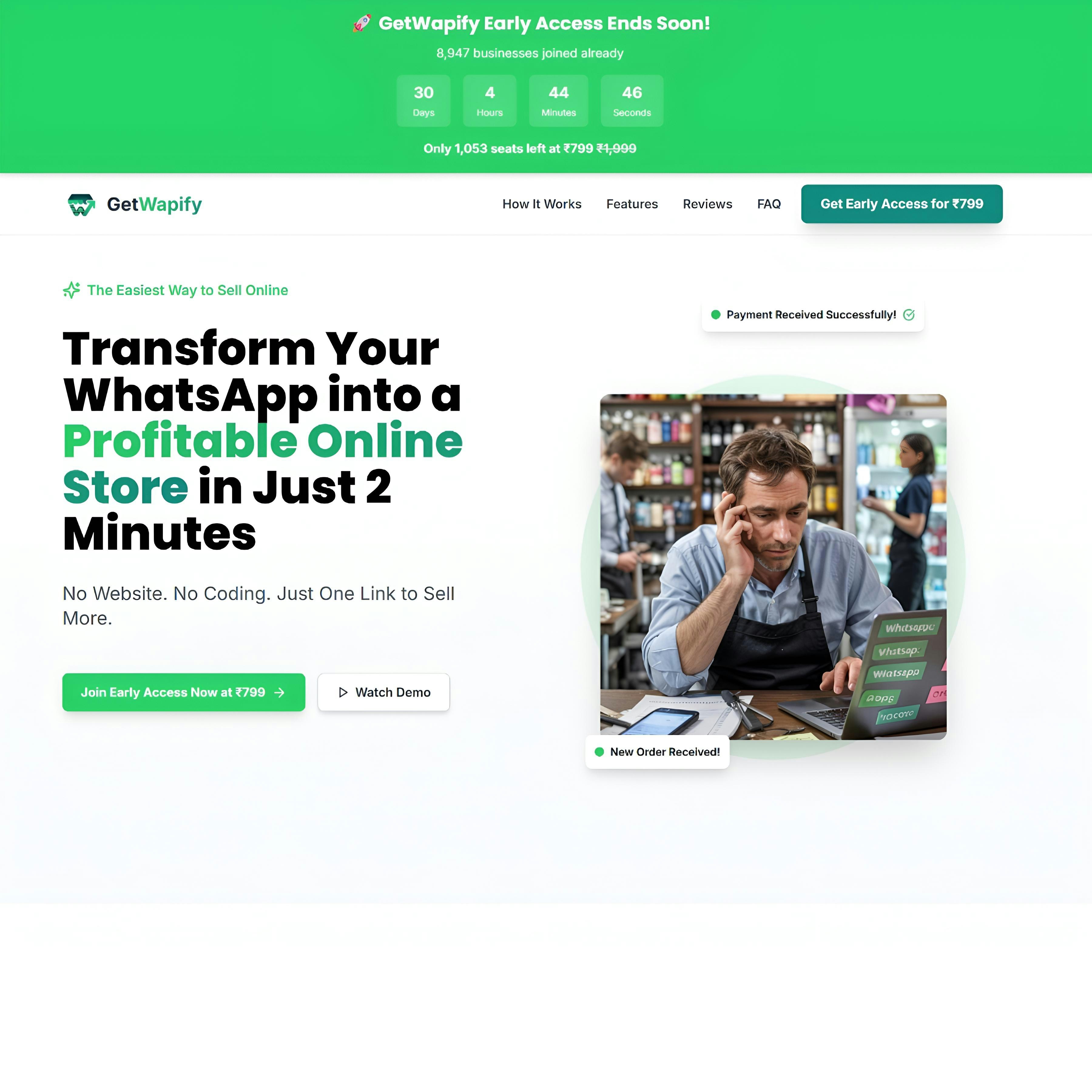 وسائط getWapify - "واجهة المتجر الذكية الخاصة بك لبيع WhatsApp & Instagram." 2