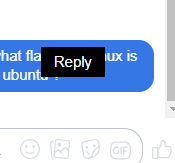 Facebook Chat, missing reply functionality