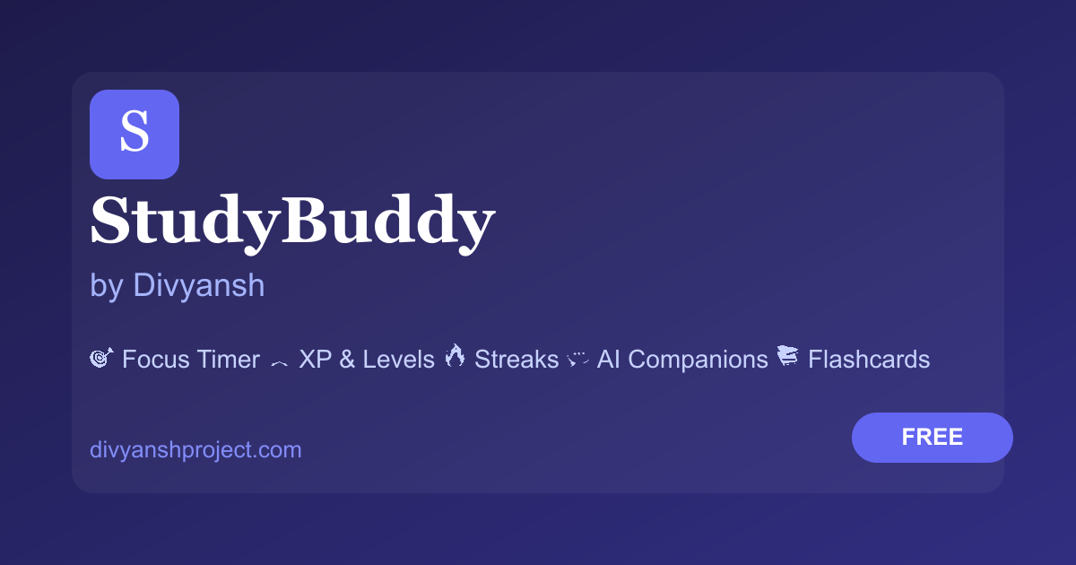 StudyBuddy by Divyansh gallery image