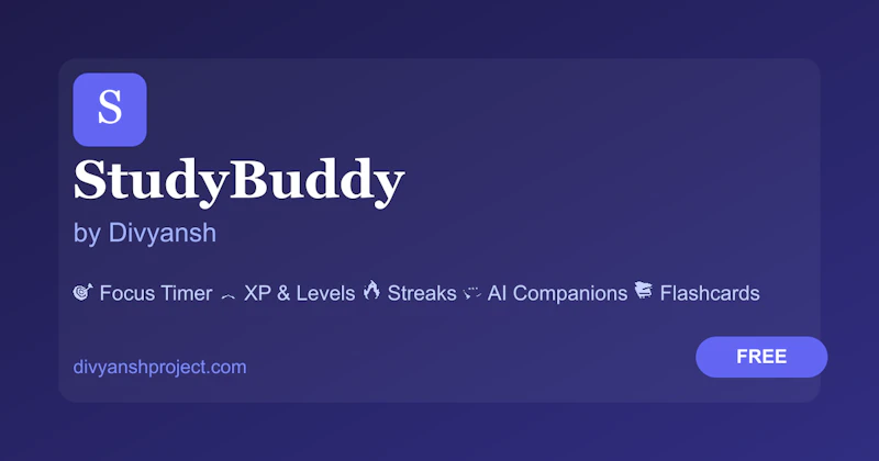 StudyBuddy by Divyansh screenshot 1