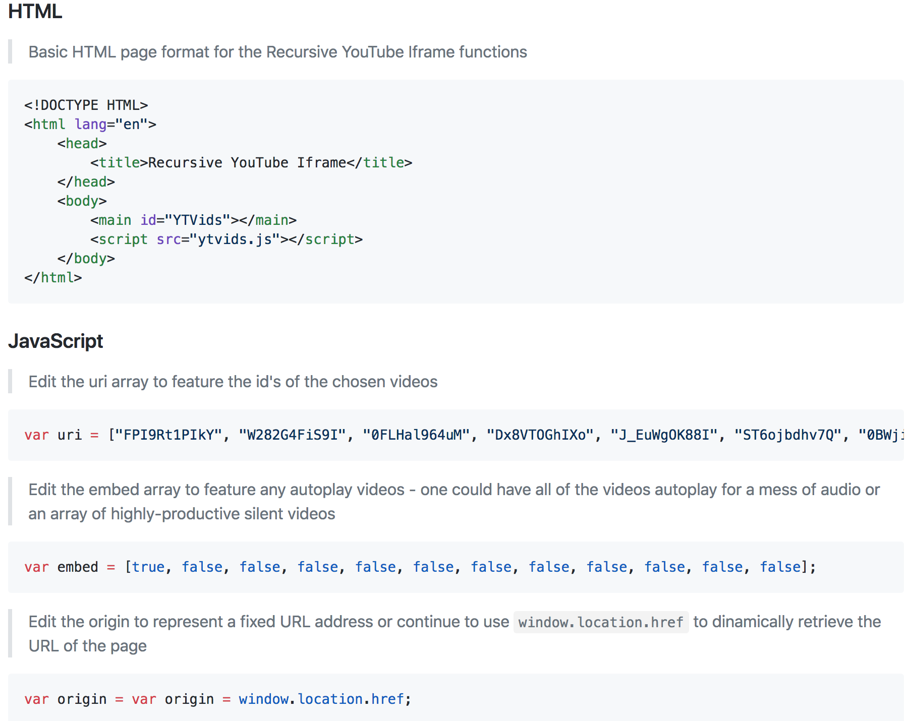 Recursive YouTube Iframe gallery image