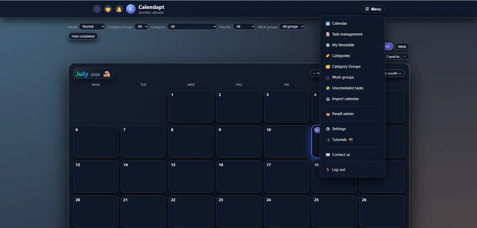 Calendapt screenshot 4