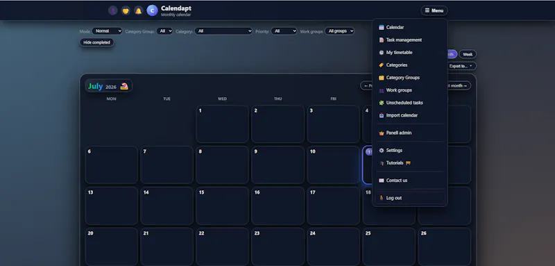 Calendapt screenshot 4