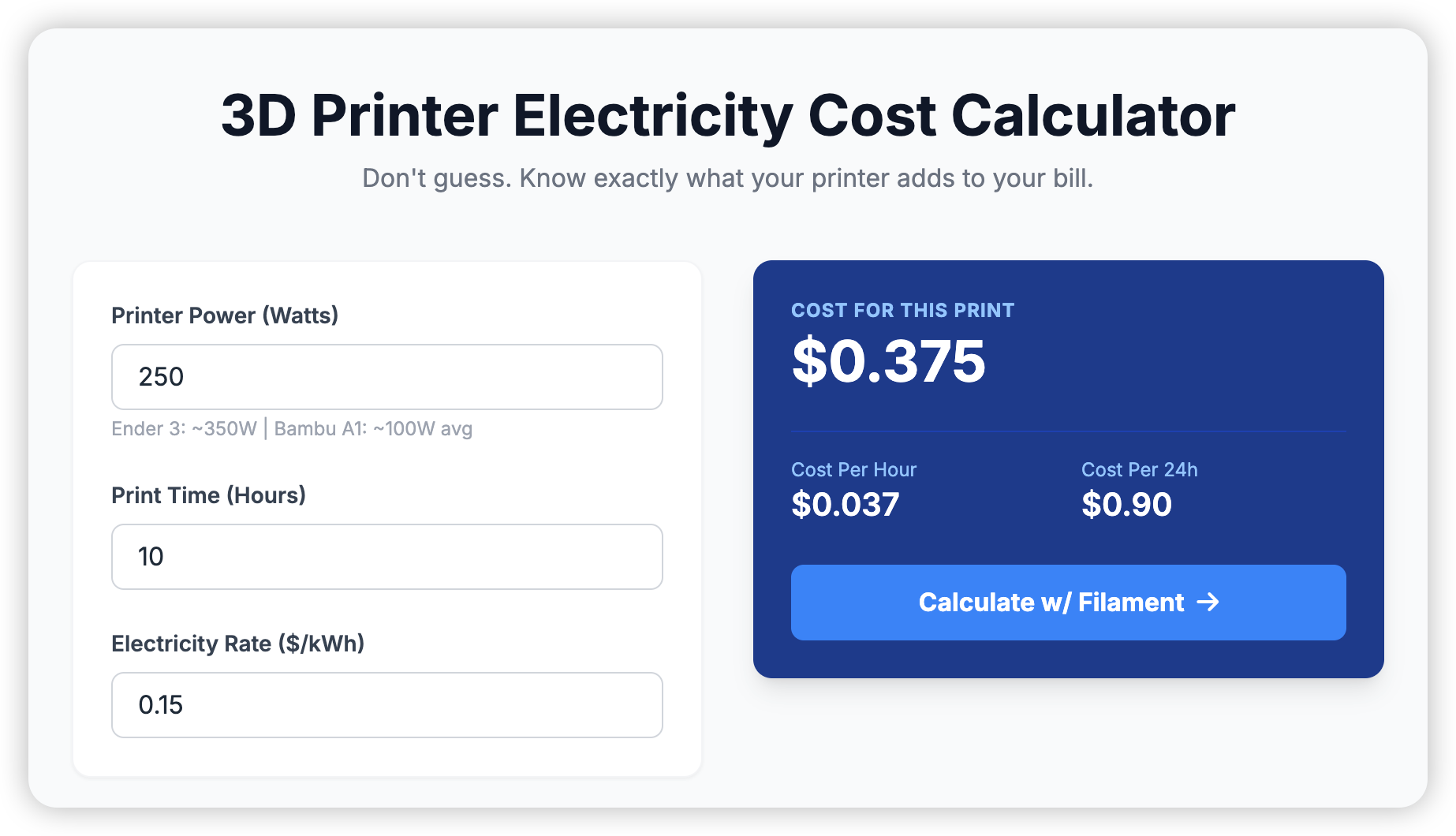 Calc3DPrint - Screenshot 2 showing product features and functionality