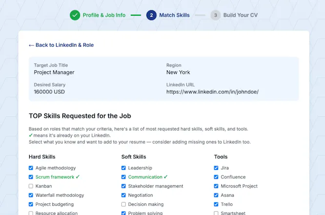 Linked CV Builder gallery image