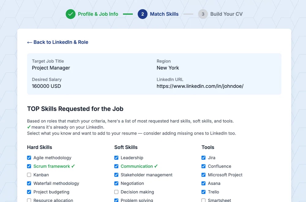 LinkedIn CV Builder - LinkedIn zu CV -maßgeschneiderten Lebensläufen für LinkedIn -Jobs Medien 8