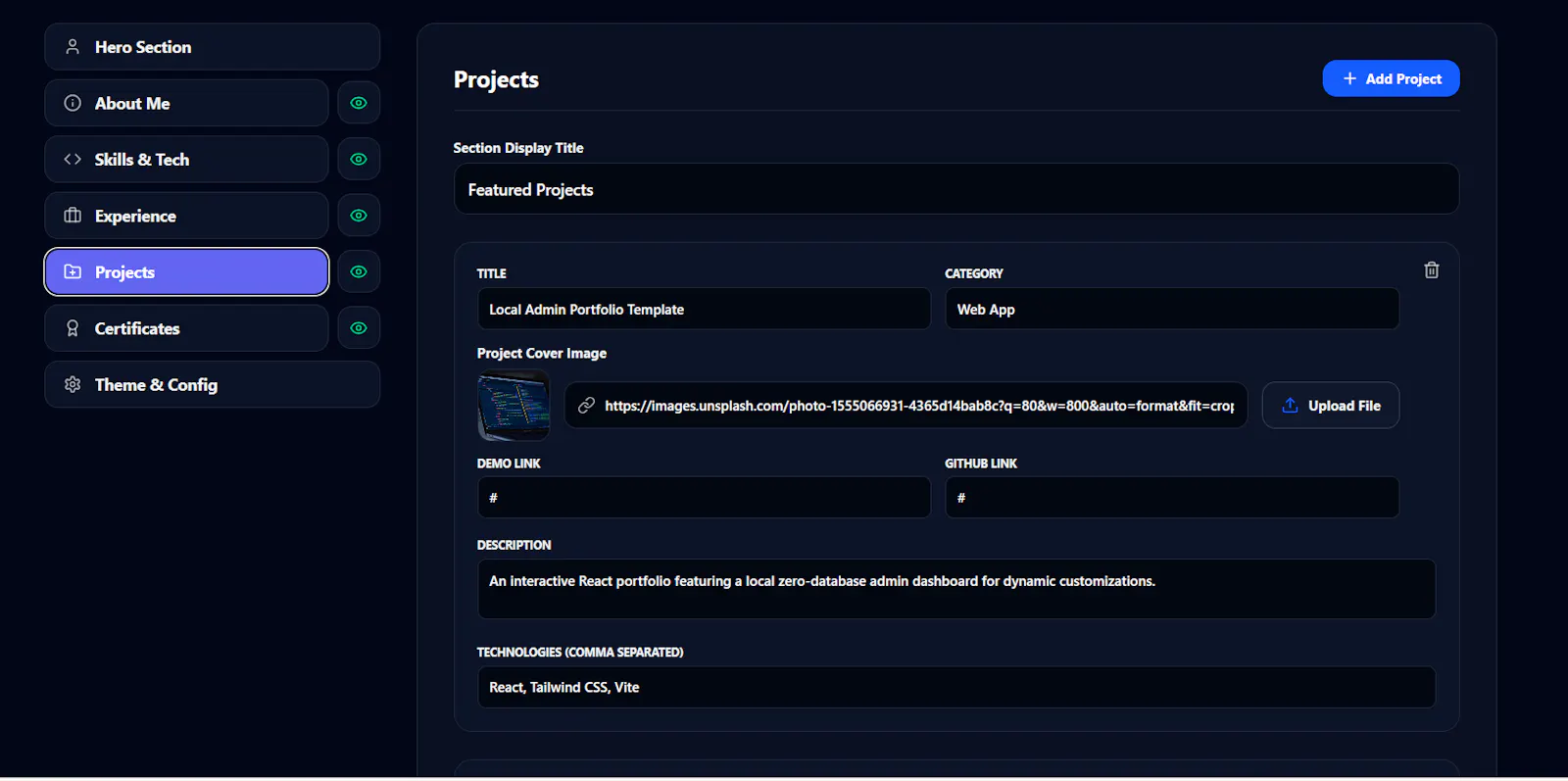 ProFolio screenshot 2