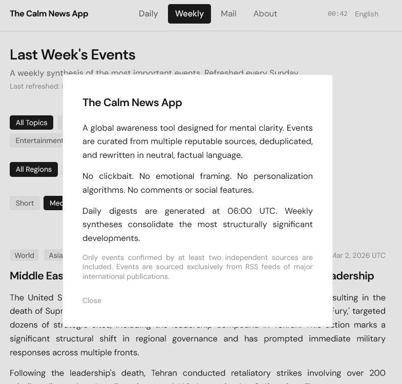 The Calm News App gallery image