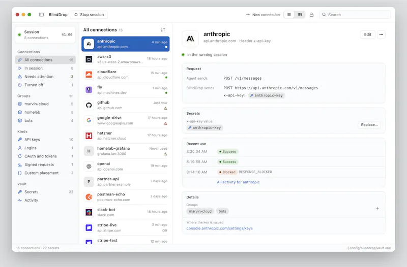 BlindDrop screenshot 1