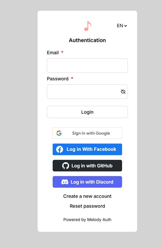 Mídia 1 de Melody Auth - Open Oauth & System de autenticação de código aberto