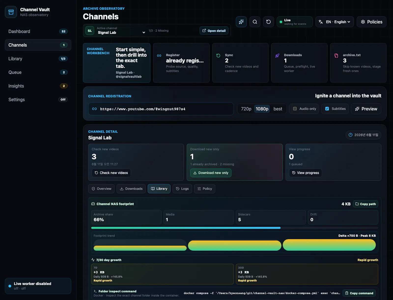 Channel Vault NAS screenshot 4