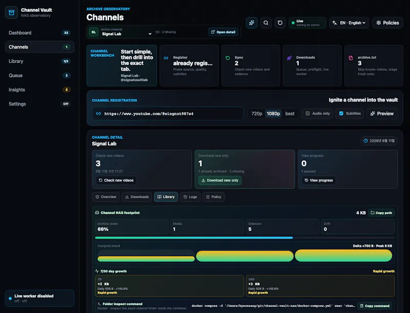 Channel Vault NAS screenshot 4
