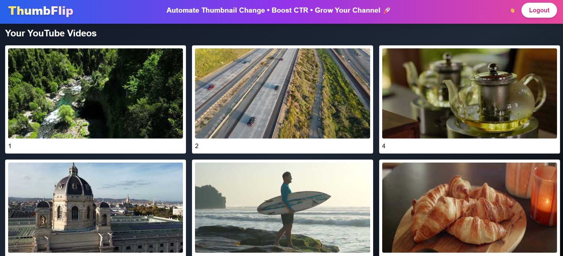 ThumbFlip - Main screenshot showing features and interface