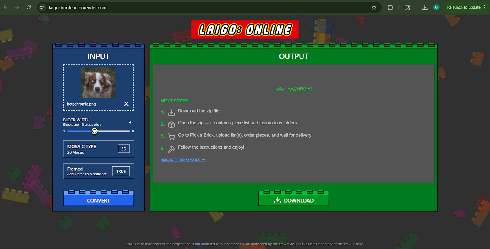 Laigo Mosaic Maker 1.0.0 screenshot 4