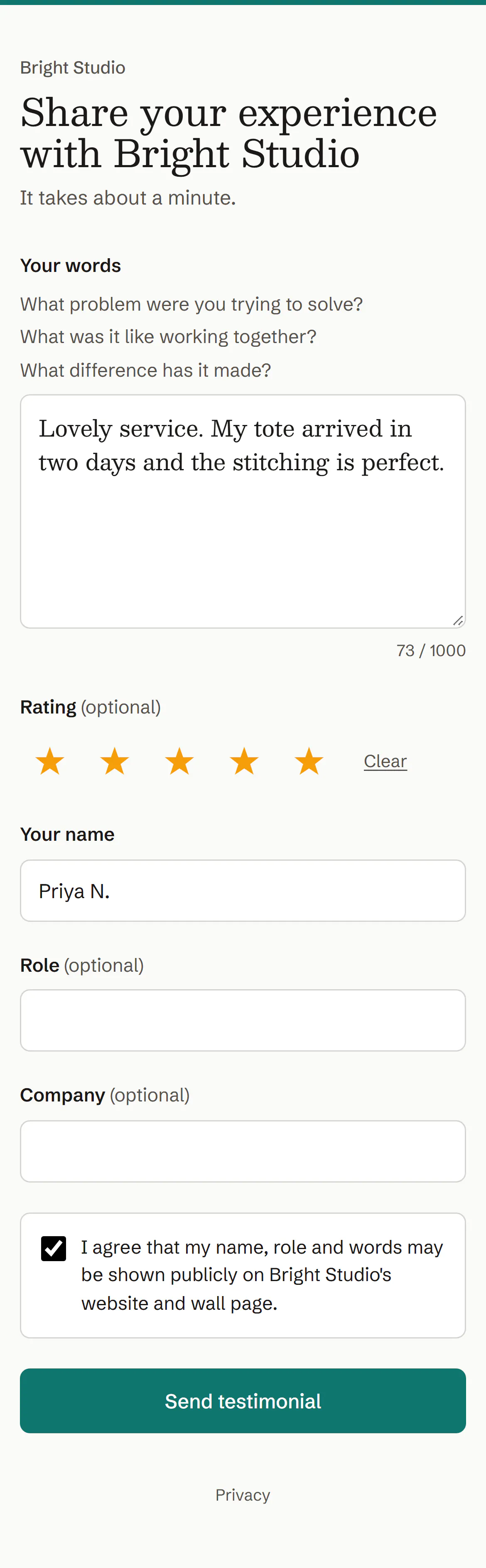 TryTestimonials gallery image