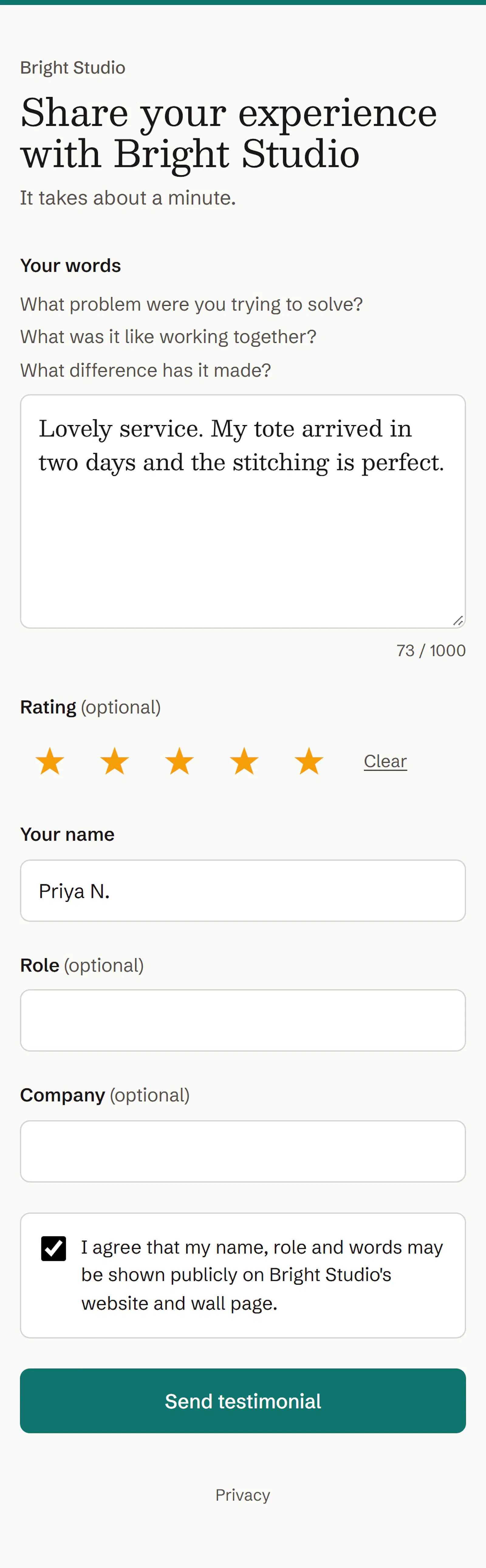 TryTestimonials screenshot 9