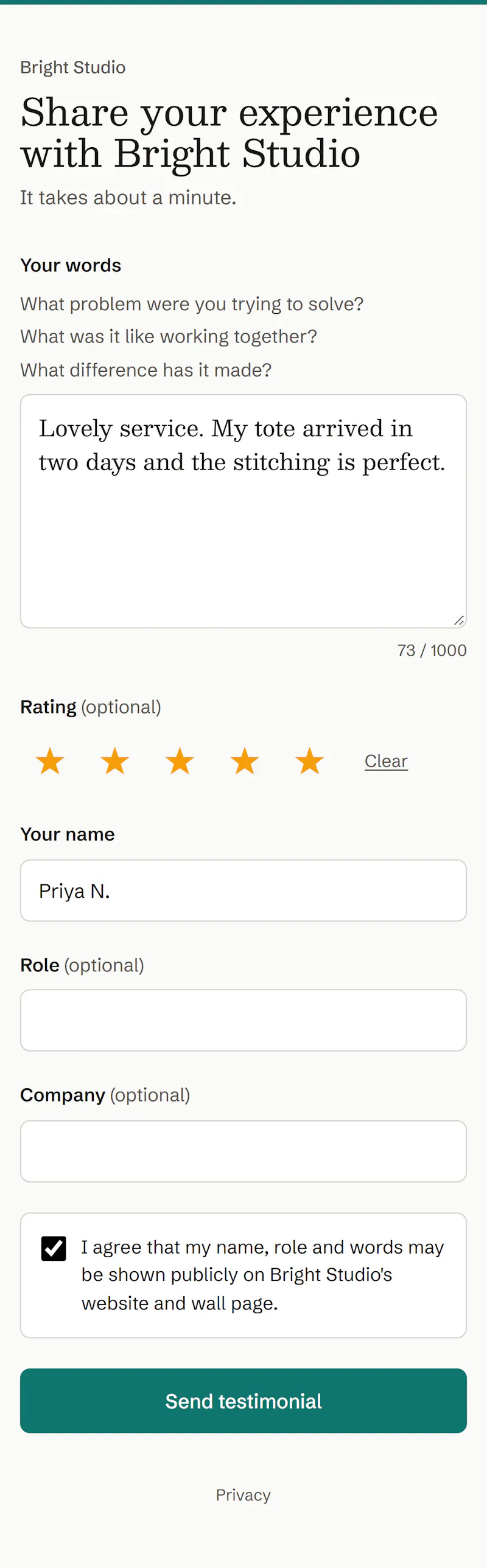 TryTestimonials screenshot 9