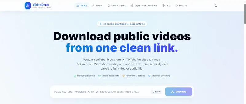 VideoDrop screenshot 1