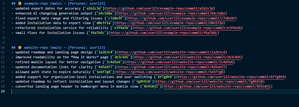Média ChangeLogscribe - Transformez-vous instantanément des changements propres. 5