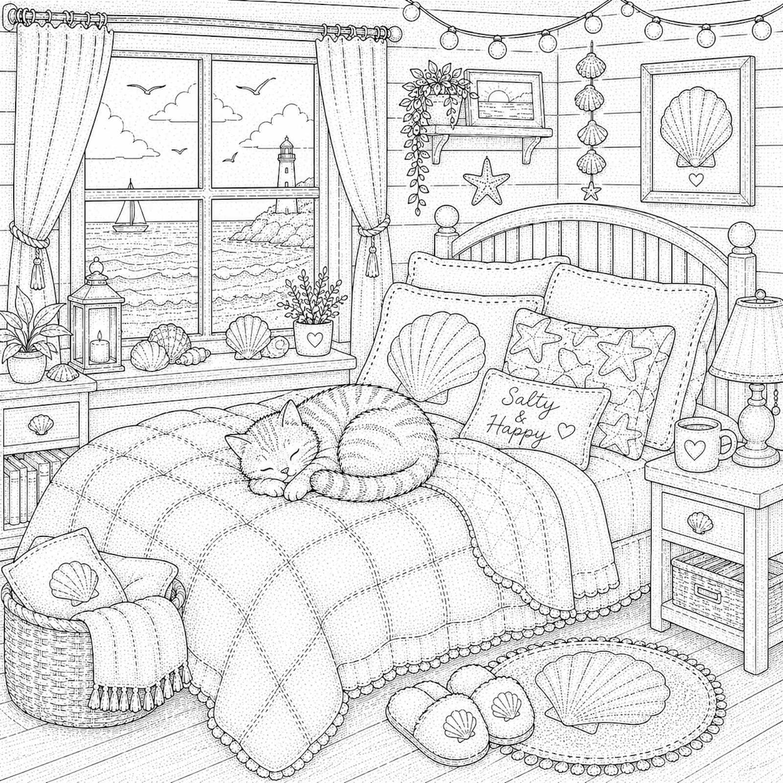 Monochrome Coloring Pages Bundle  screenshot 1