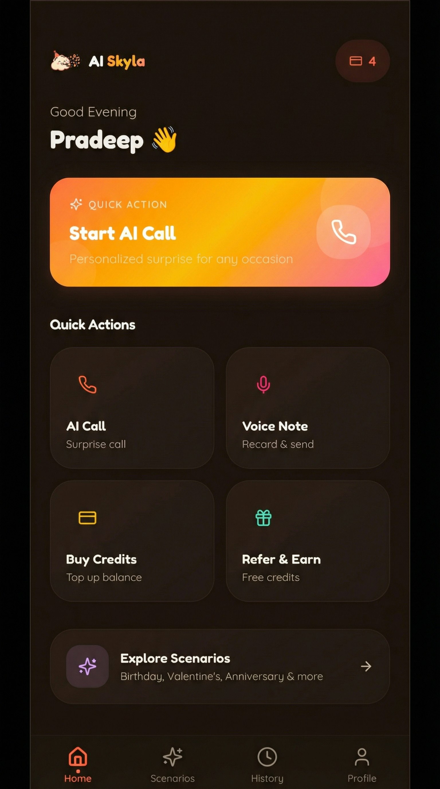 AISkyla - Screenshot 2 showing product features and functionality