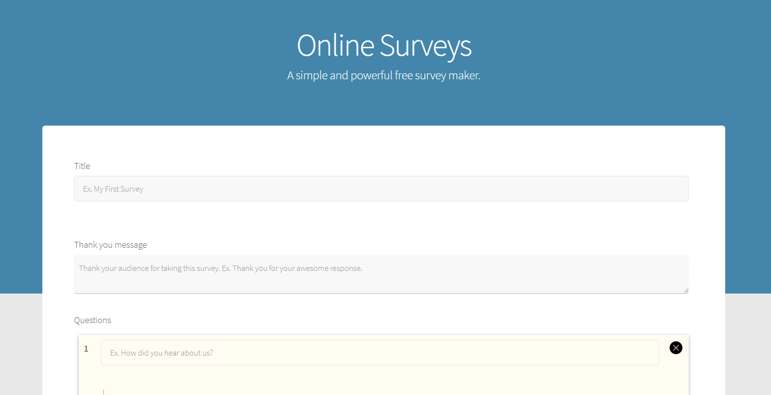 Free Survey Maker gallery image