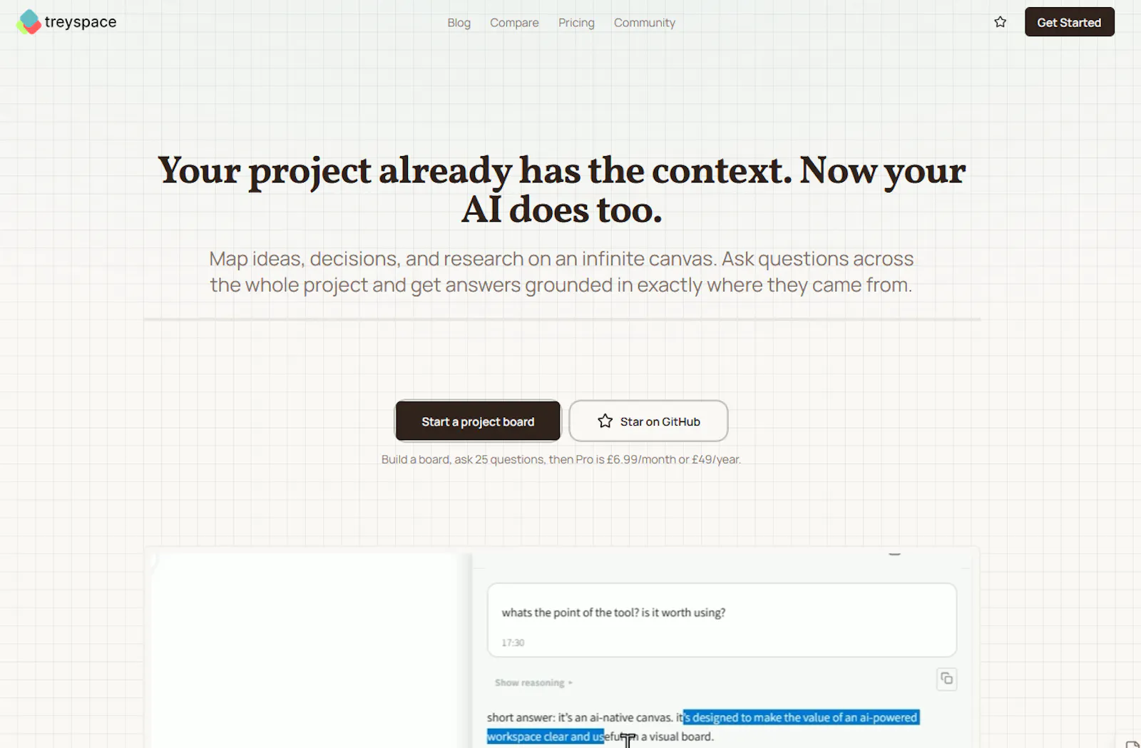 Treyspace screenshot 1