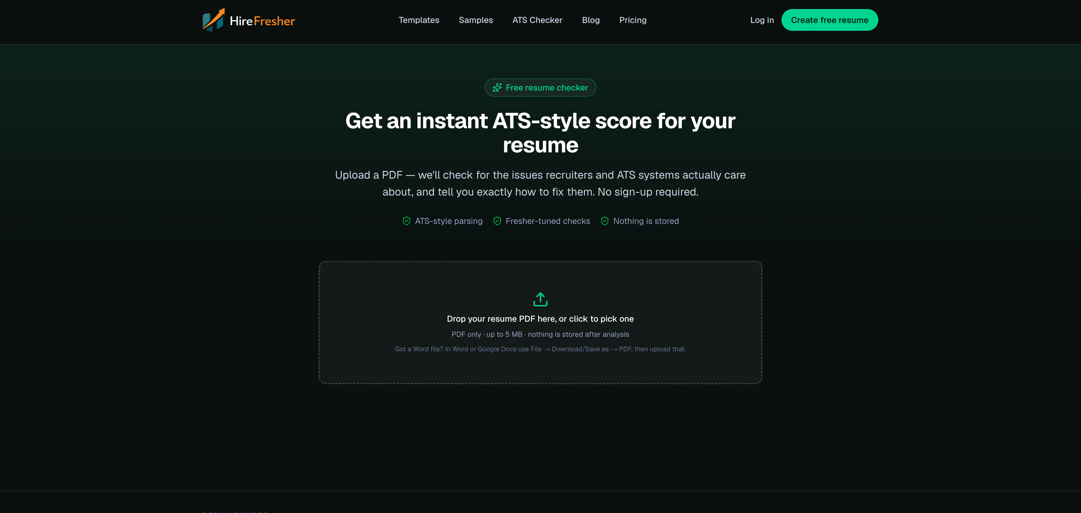 HireFresher — Free ATS gallery image
