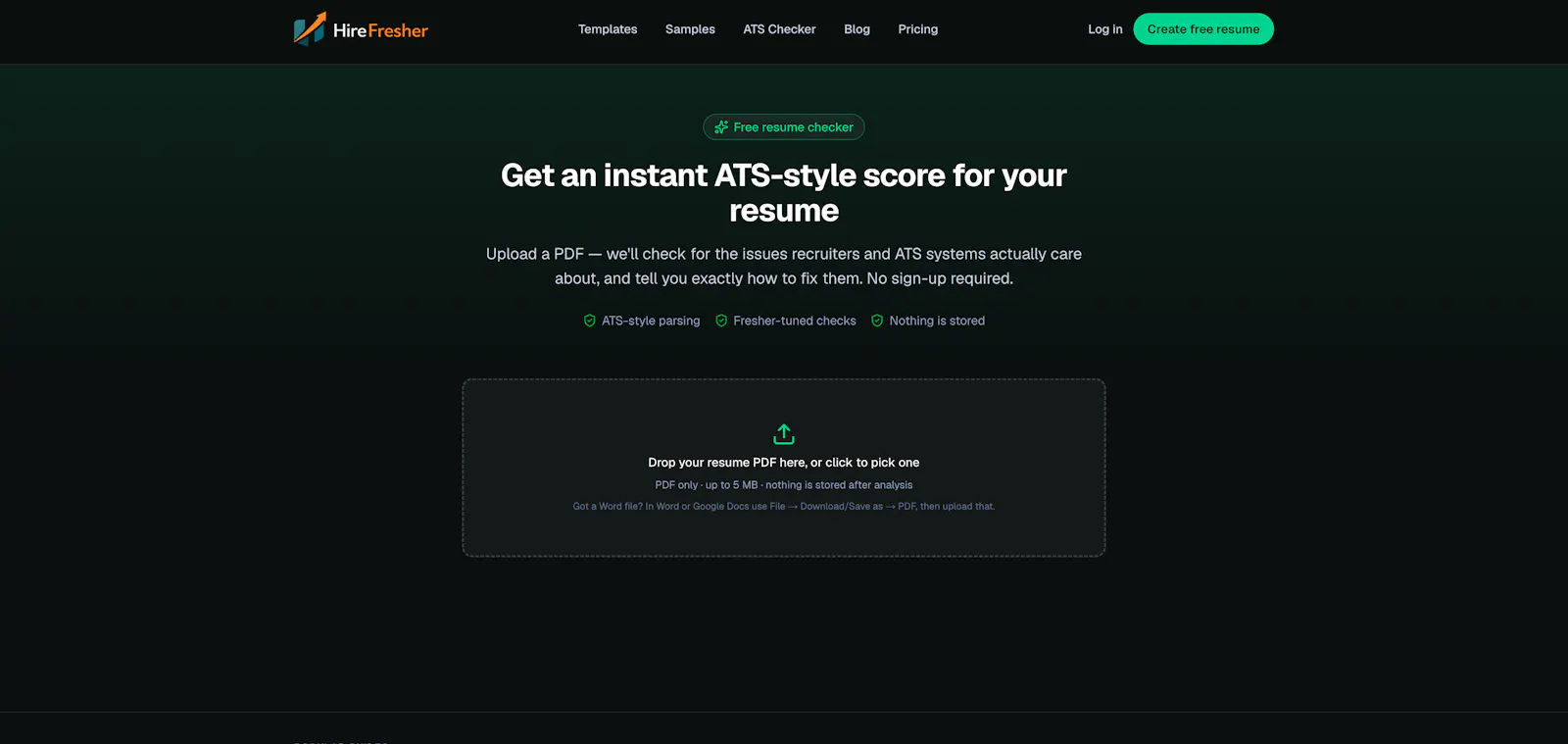 HireFresher — Free ATS screenshot 3
