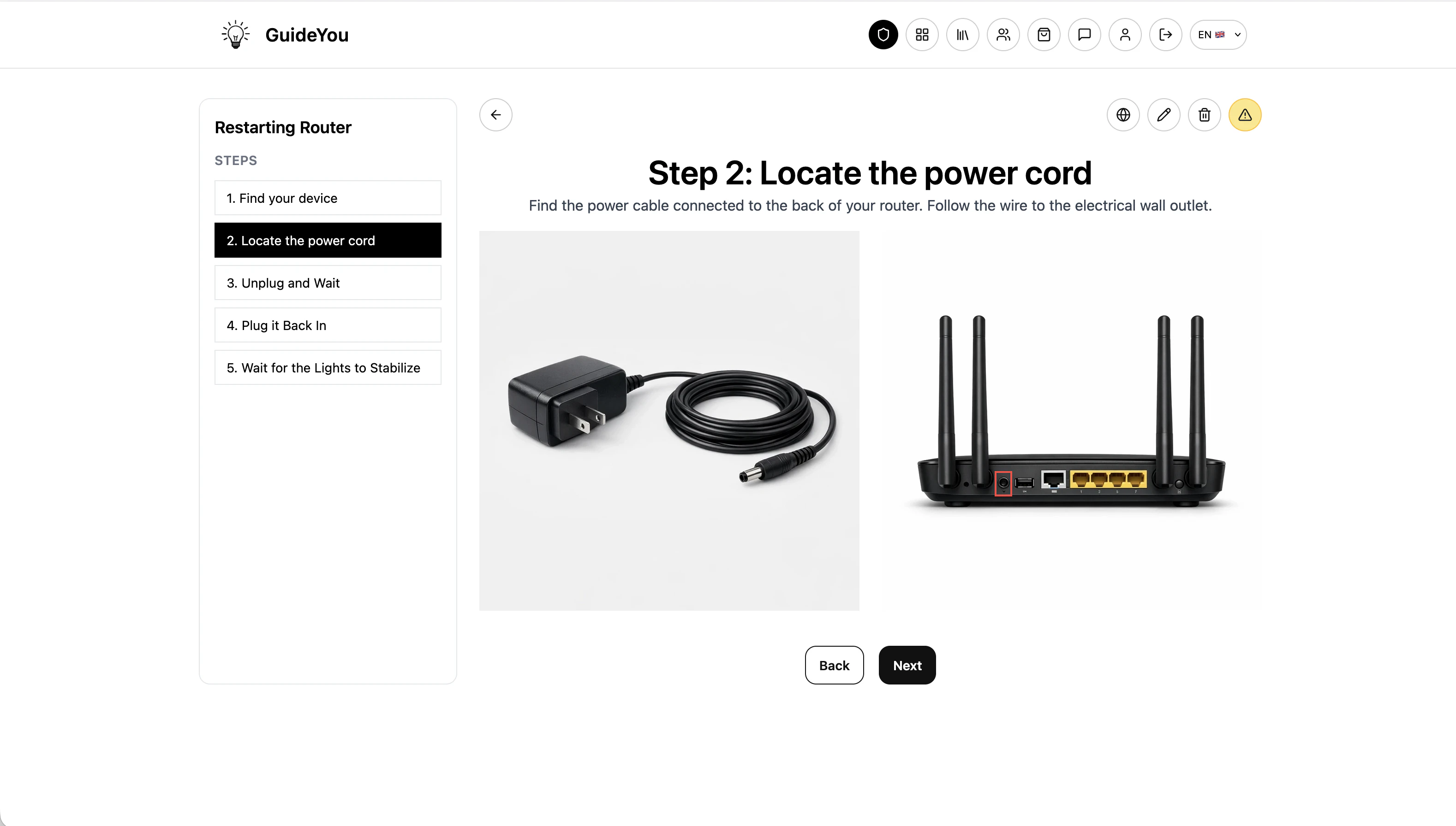 The process of creating a guide in GuideYou