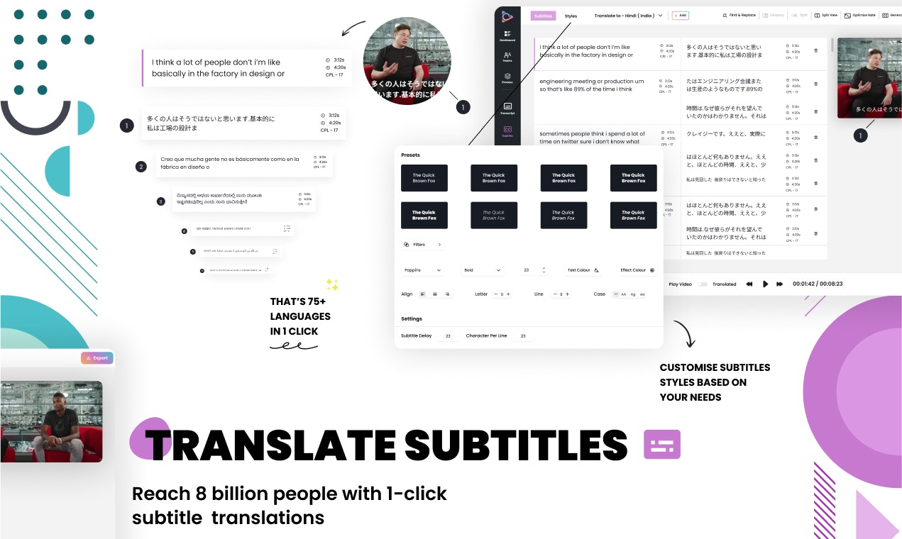 TranslateVideo - Переведите свои видео на 75 языков только с 1 щелчком медиа 3