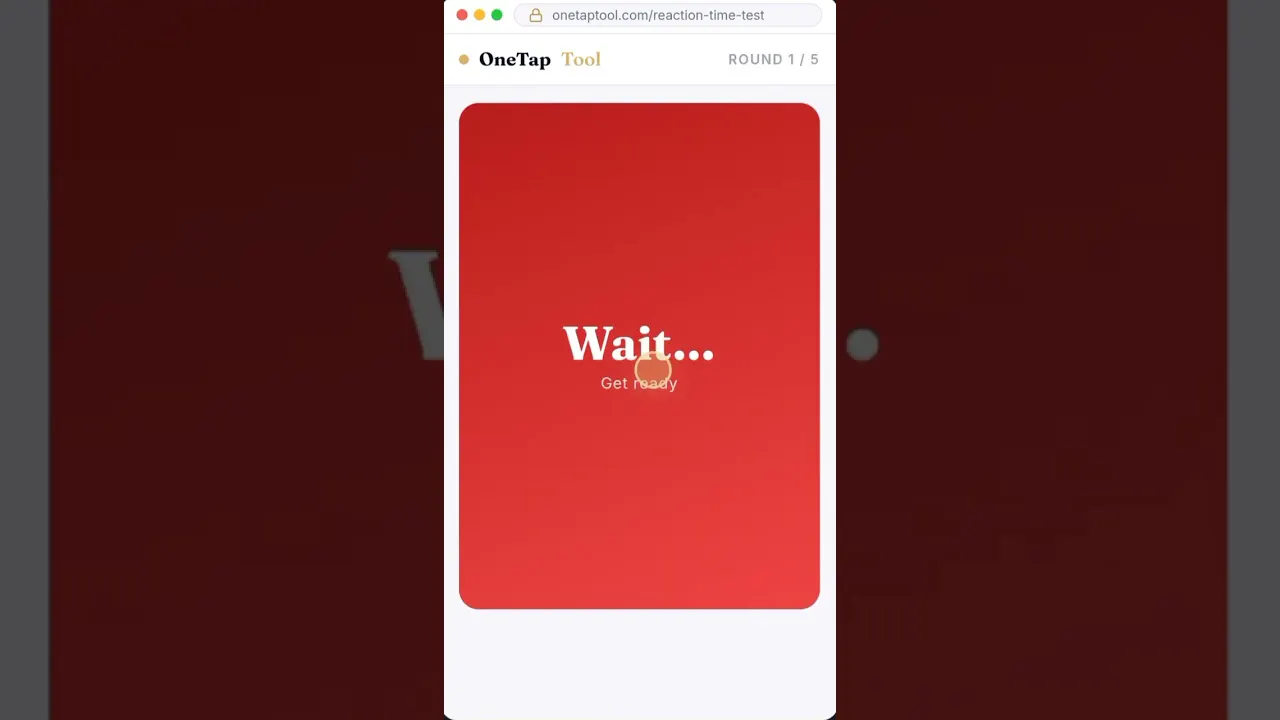 OneTapTool Reaction Time Test gallery image