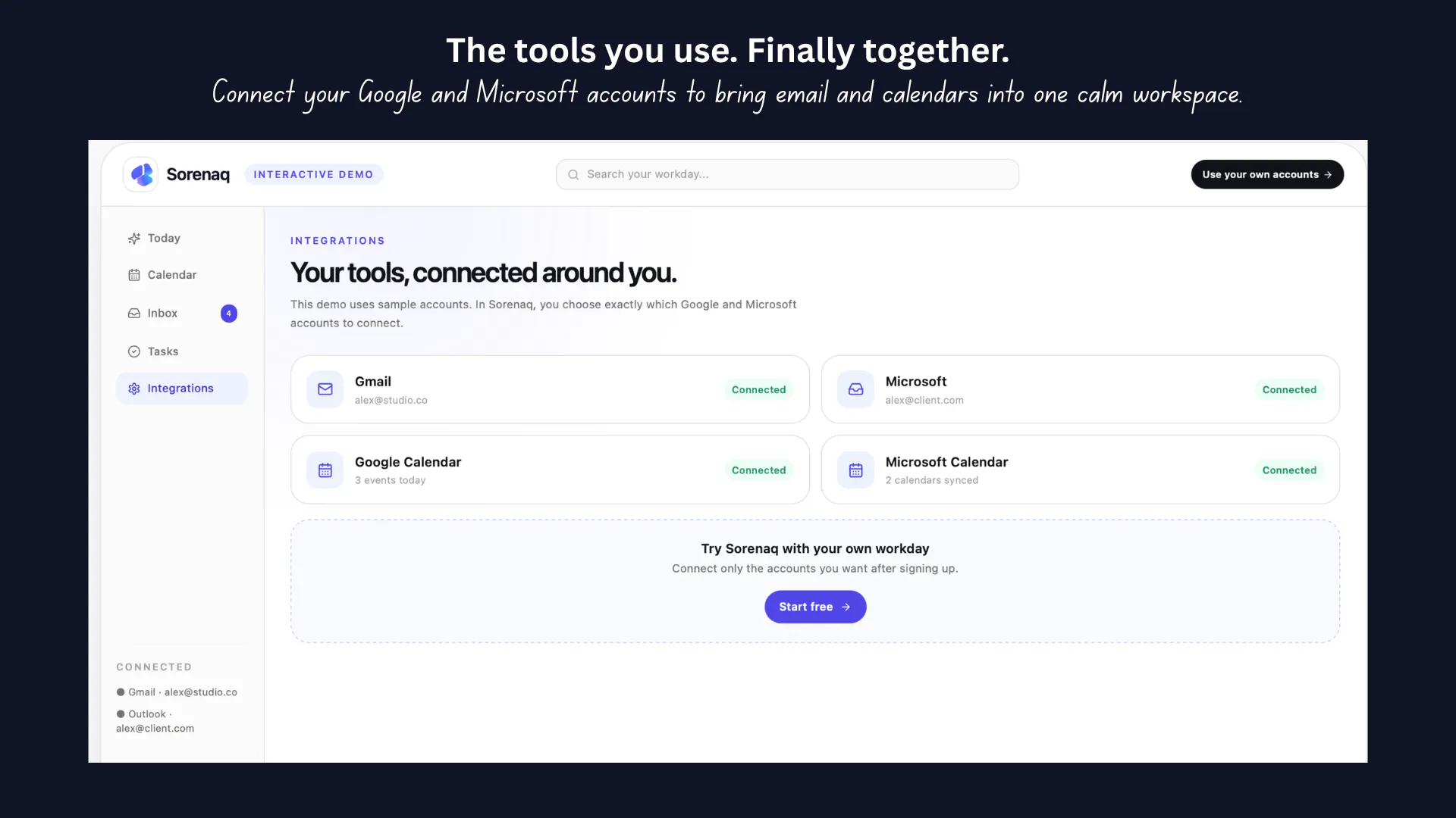 Sorenaq — Your workday, connected. gallery image