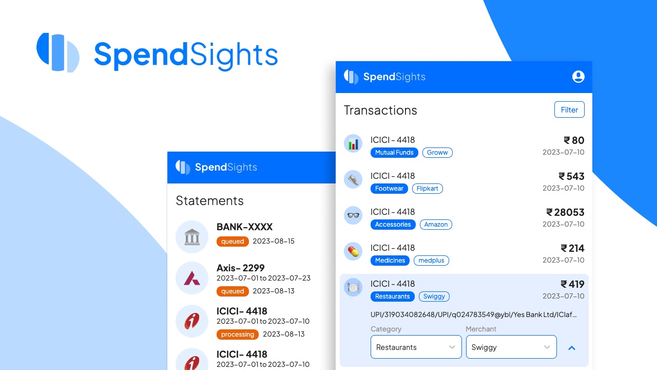 Mídia 2 de Spondsights - Basta rastrear seu dinheiro apenas de seus extratos bancários