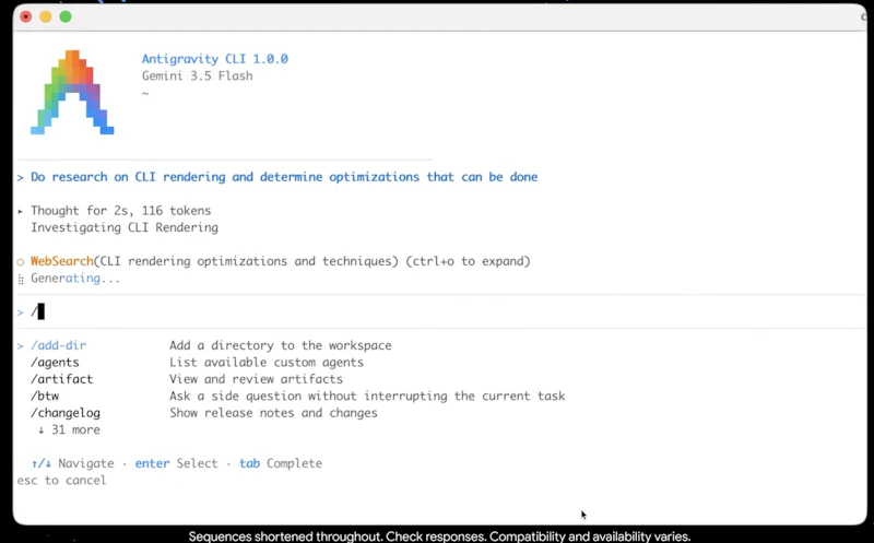 Google Antigravity CLI screenshot 3