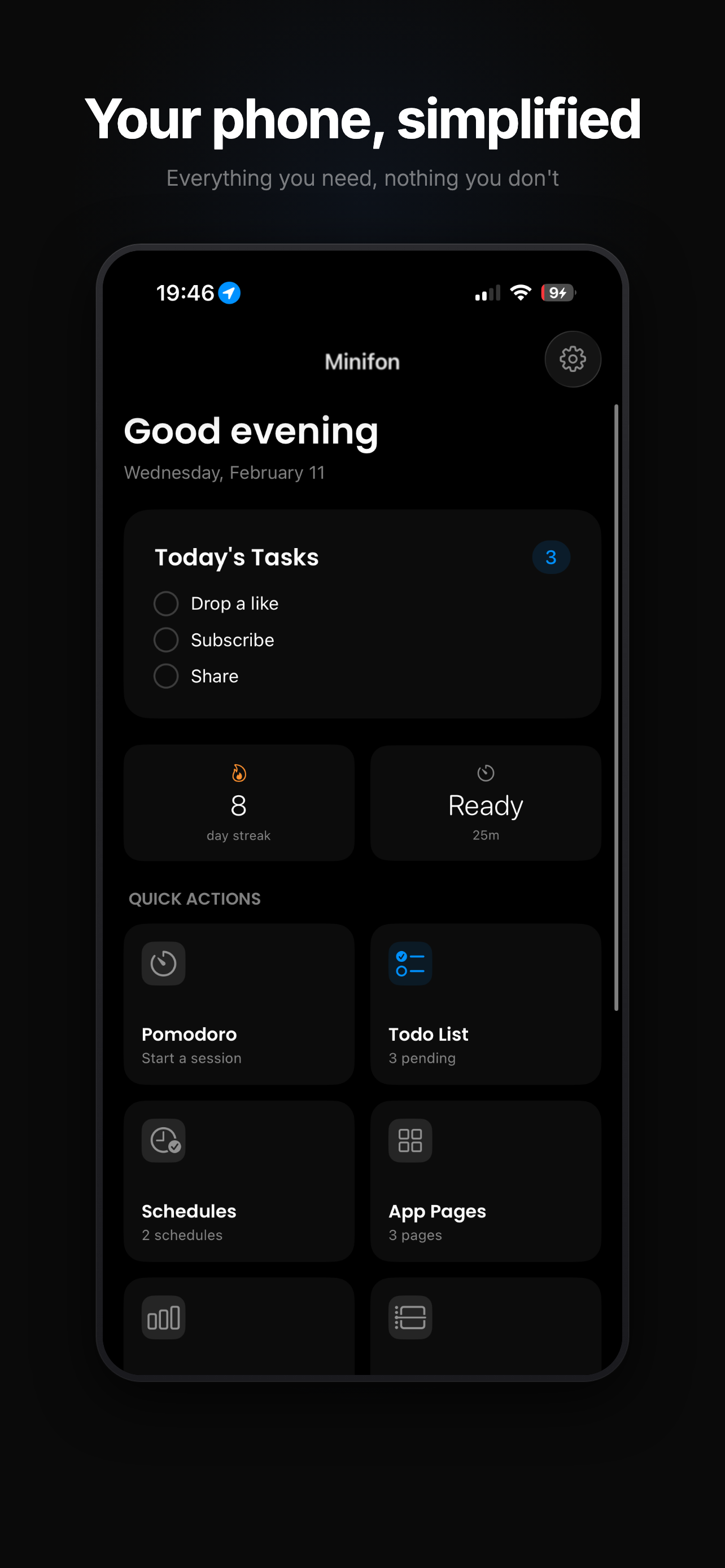 Minifon - Screenshot 2 showing product features and functionality