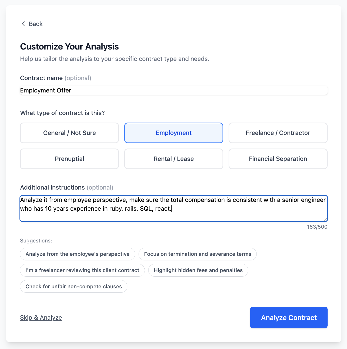ClausyApp Contact Analysis gallery image