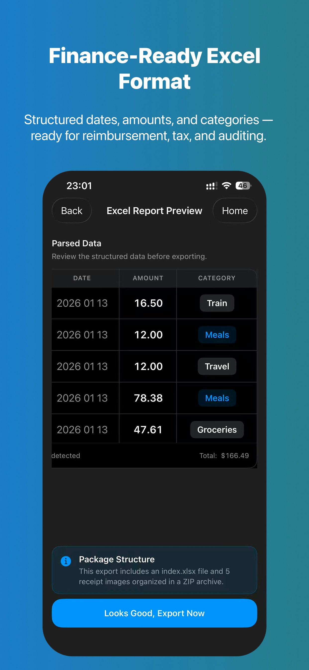 Receipt2XL - Screenshot 4 showing product features and functionality