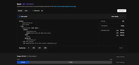 PlanetScale Boost gallery image