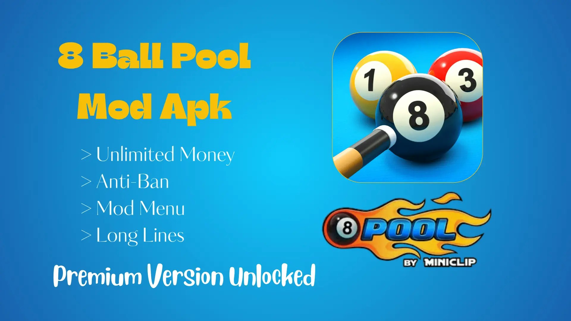 8 Ball Pool Free APK - Main product screenshot demonstrating key features and user interface