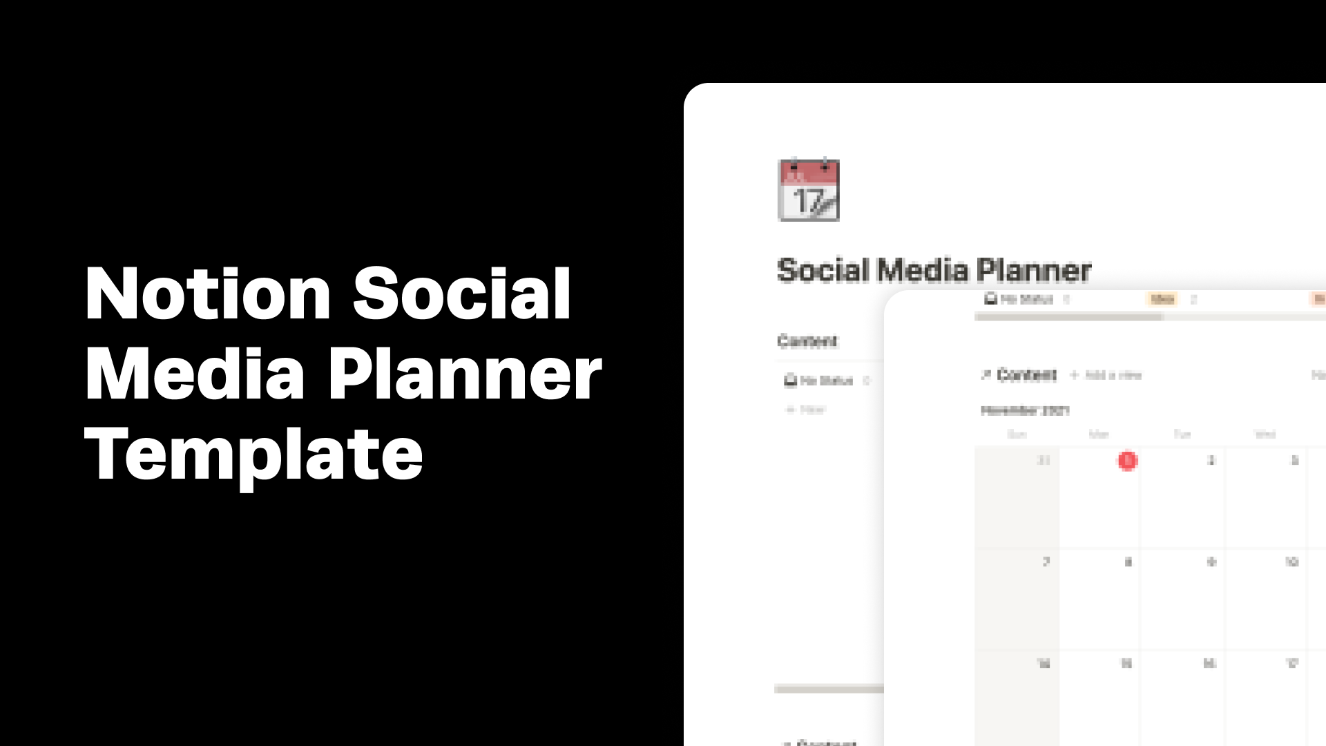 Notion Social Media Planner Template gallery image