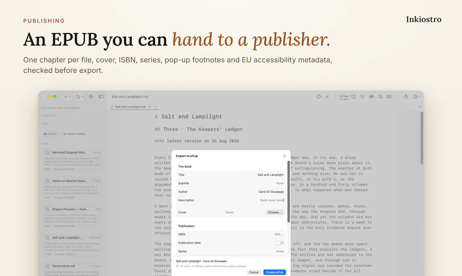 Inkiostro: Markdown Editor screenshot 3