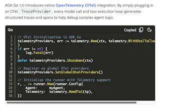 Google's ADK for Go 1.0 gallery image