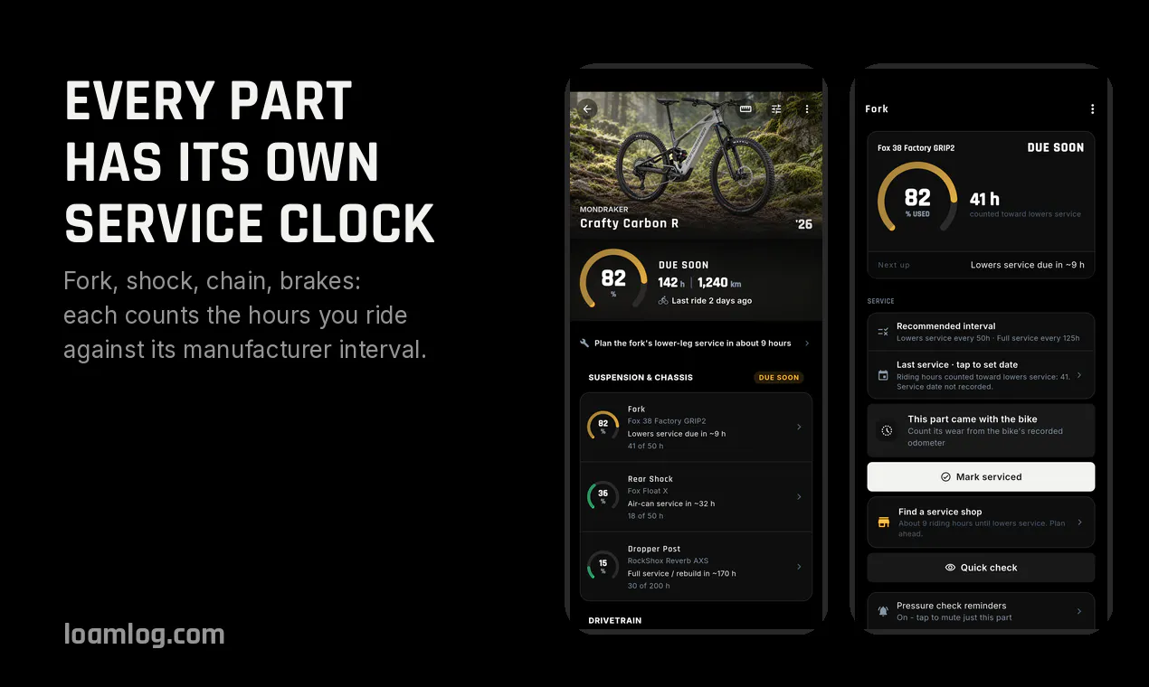 Loam - MTB Service Tracker gallery image