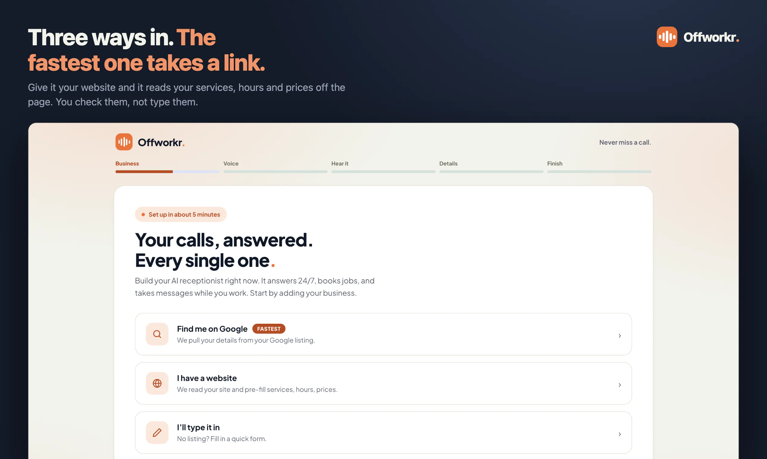 Offworkr 截图 1