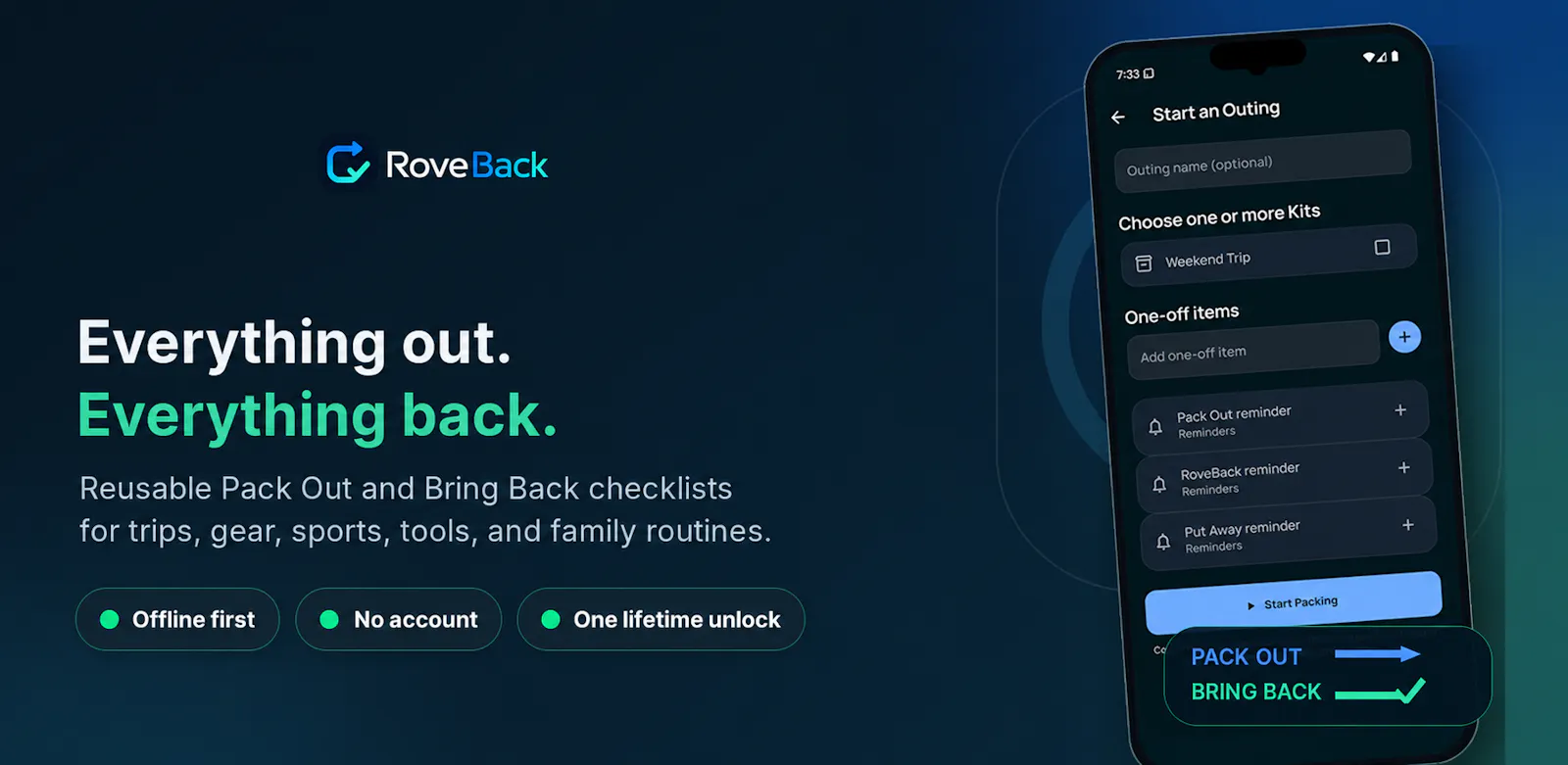 RoveBack screenshot 1