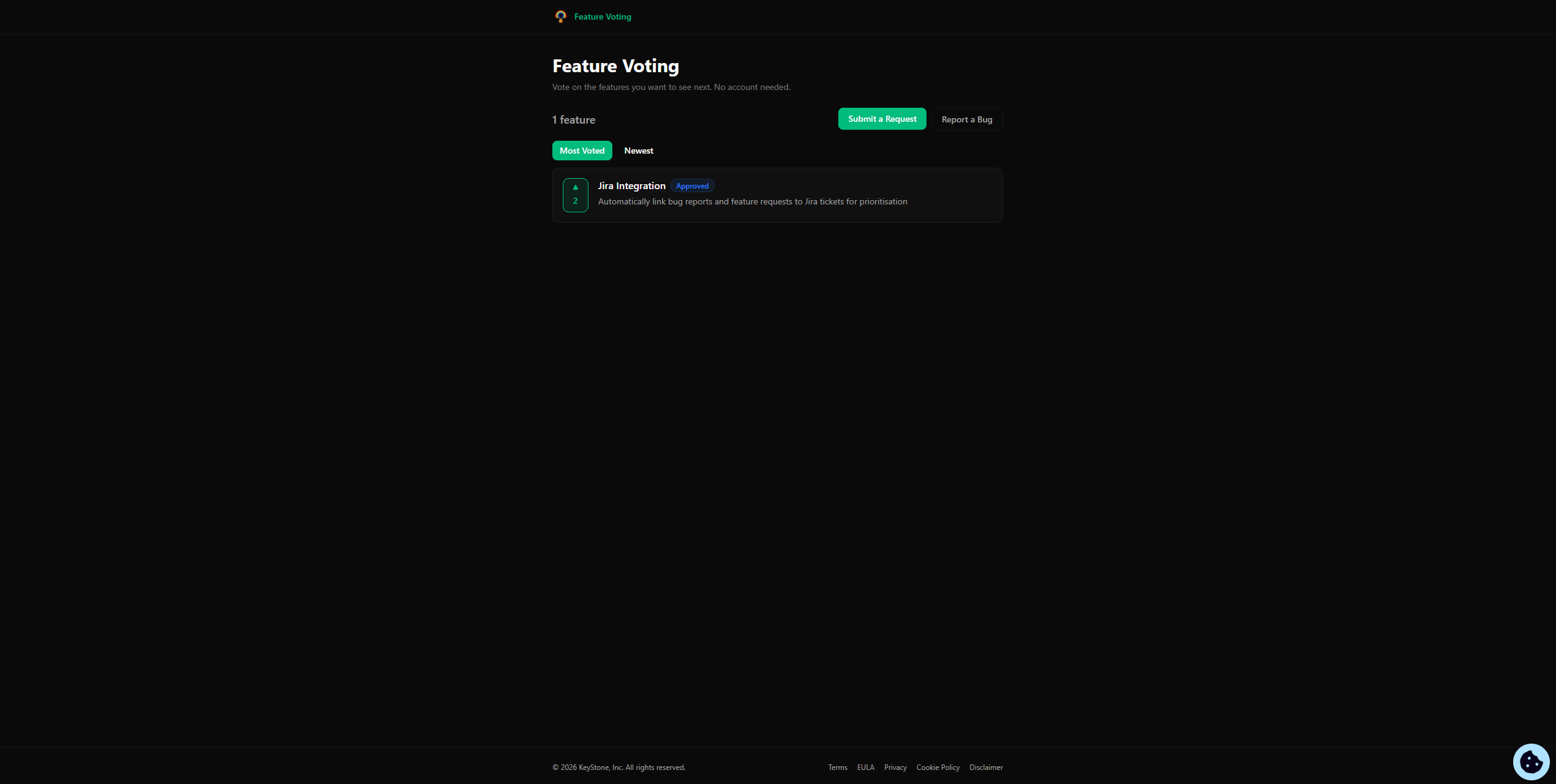 Feature Voting - Screenshot 2 showing product features and functionality